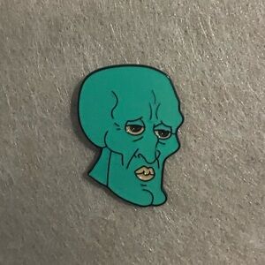 Handsome squidward enamel pin